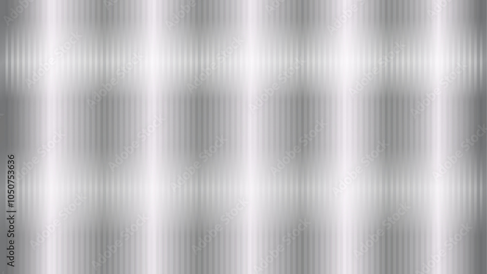 Fototapeta premium A ribbed design in soft grey and white shades. The glass texture background appears smooth, creating a sleek, layered effect. 