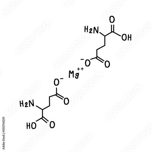 chemical structure of Magnesium diglutamate.png