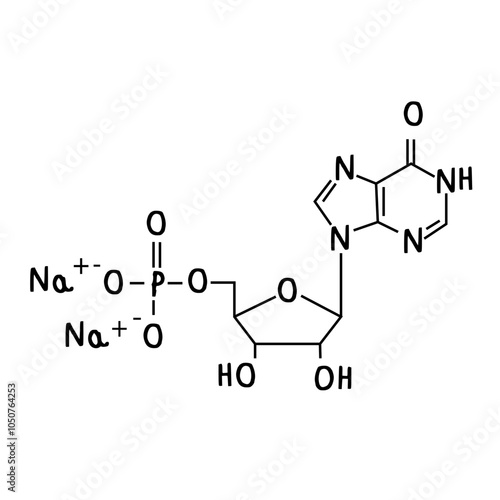 chemical structure of Disodium ribonucleotides.svg