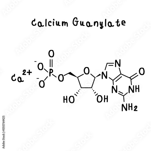 Flavor enhancer Calcium Guanylate.svg