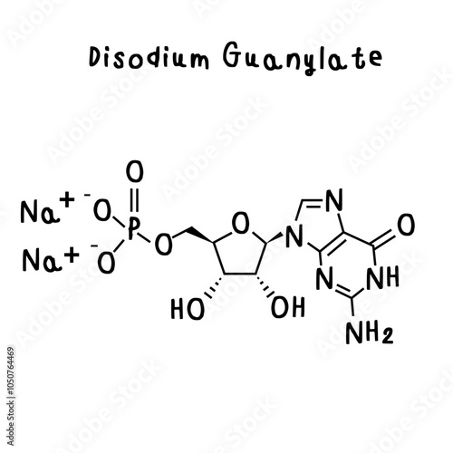 Flavor enhancer Disodium Guanylate.svg