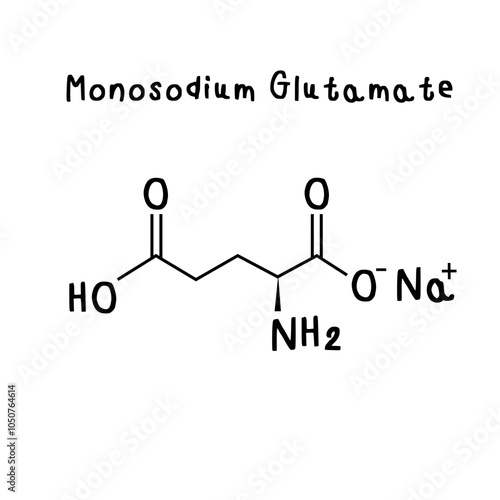 Flavor enhancer Monosodium Glutamate.svg