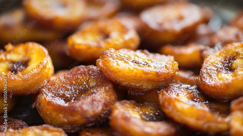 Close-up of freshly fried banana fritters (pazham pori), served hot from a street food vendor in India. Close-up of freshly fried banana fritters (pazham pori), served hot from a street food vendor in India.