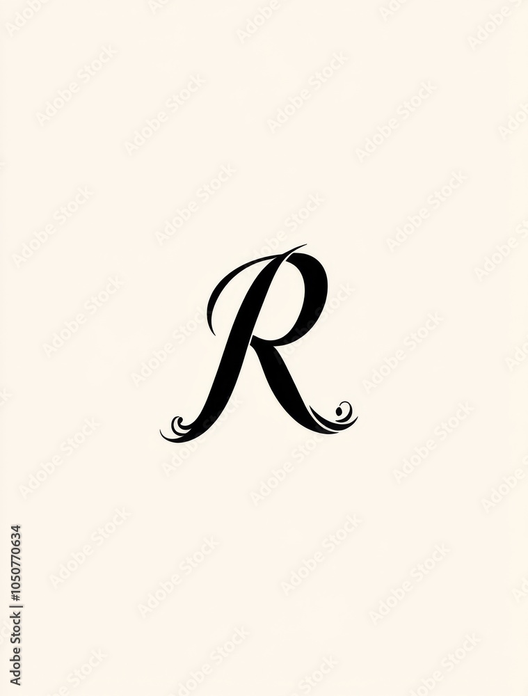 Obraz premium Minimalist logo design featuring the letter 