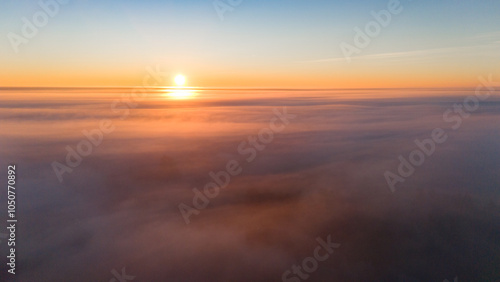 sunset on clouds