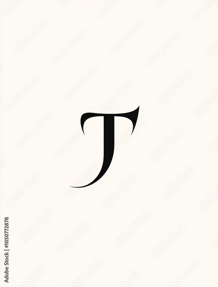 Fototapeta premium Minimalist logo design featuring the letter