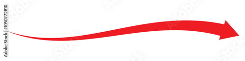 Long curved arrow icon vector. long arrow vector. flat style Arrow symbol. arrow on a white background. vector illustration.