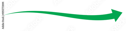Long curved arrow icon vector. long arrow vector. flat style Arrow symbol. arrow on a white background. vector illustration.