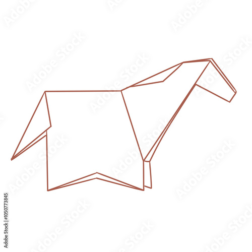 origami paper_horse illustration
