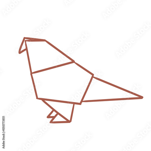 origami paper_parrot illustration