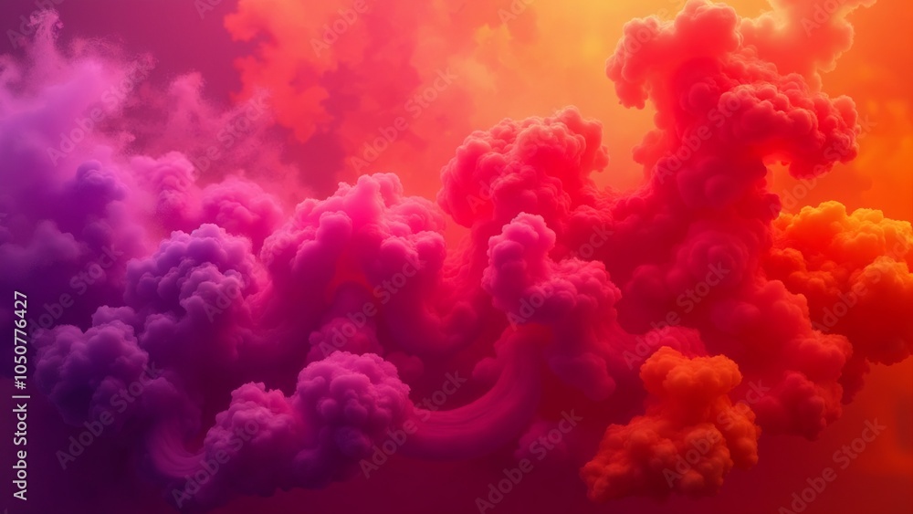 Vibrant clouds swirl in vivid hues of pink, purple, and orange during a stunning sunset Vibrant clouds swirl in vivid hues of pink, purple, and orange during a stunning sunset