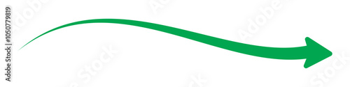 Long curved arrow icon vector. long arrow vector. flat style Arrow symbol. arrow on a white background. vector illustration.