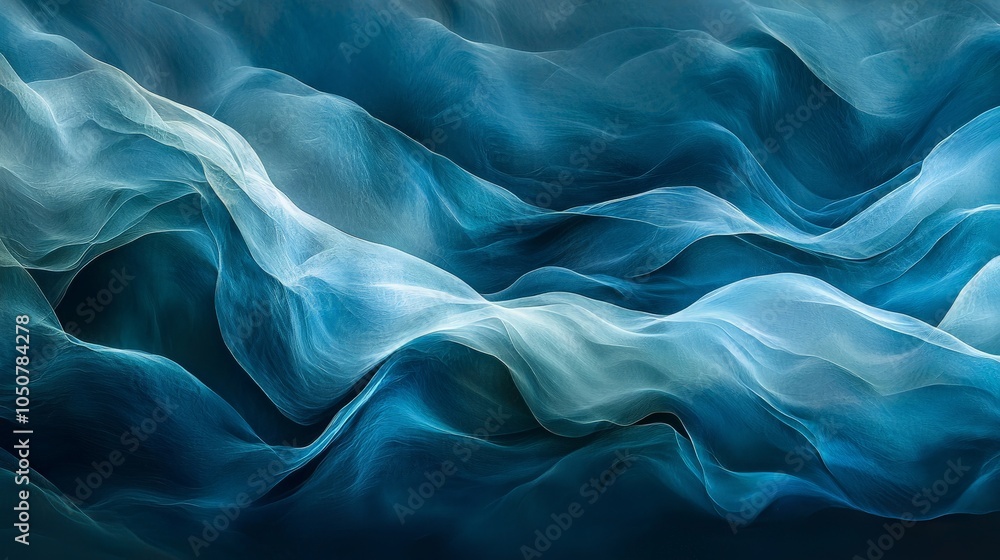 Obraz premium An abstract landscape where the earth and sky blend together in a surreal, flowing pattern