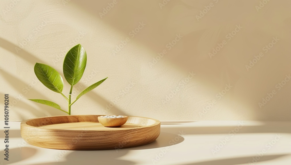 3D rendering, minimalist mockup podium display for product presentation with... 3D rendering, minimalist mockup podium display for product presentation with...
