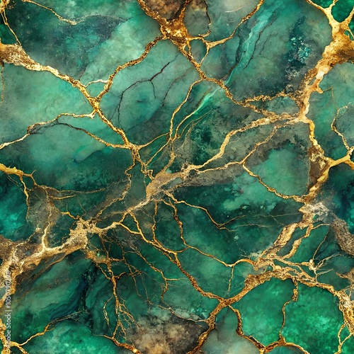 Green marble slab. The background pattern is seamless. The stone is green with veins. 