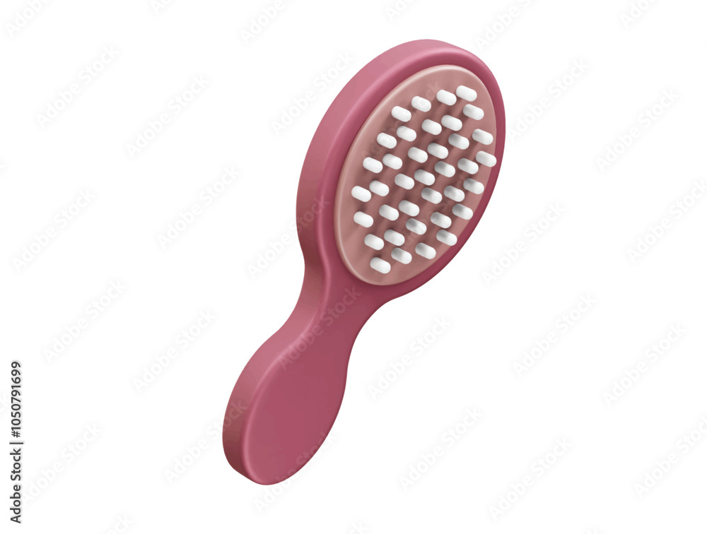 Hairbrush icon 3d rendering vector illustration Hairbrush icon 3d rendering vector illustration
