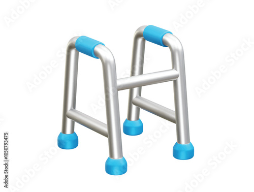 Walking frame icon 3d render illustration