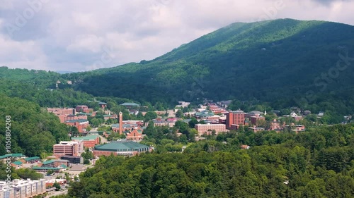 Wallpaper Mural Small town America in Blue Ridge Mountains. Boone, North Carolina. Red brick architecture with narrow streets and historical buildings Appalachian Mountains. Popular tourist destination. Torontodigital.ca