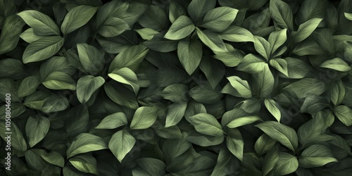 Wallpaper Mural Green Leaves Texture: Lush Foliage Background Torontodigital.ca