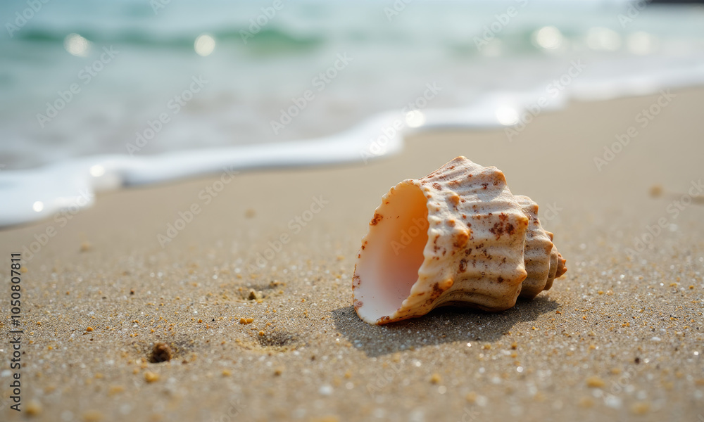 The Wonder of Discovering a Seashell on a Deserted Beach The Wonder of Discovering a Seashell on a Deserted Beach