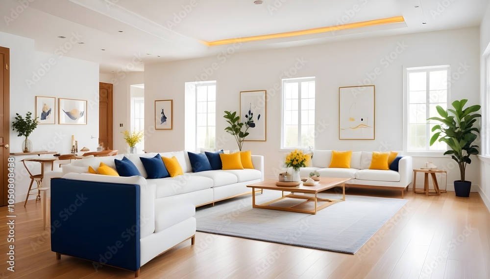 Fototapeta premium Photo interior modern design room 3d illustration