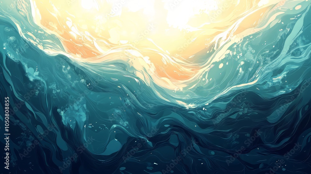 Flowing water creating soft waves of light adobe illustrator Flowing water creating soft waves of light adobe illustrator