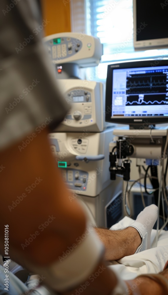 Medical Examination: Doppler Ultrasound in Hospital for Deep Vein Thrombosis Detection Medical Examination: Doppler Ultrasound in Hospital for Deep Vein Thrombosis Detection