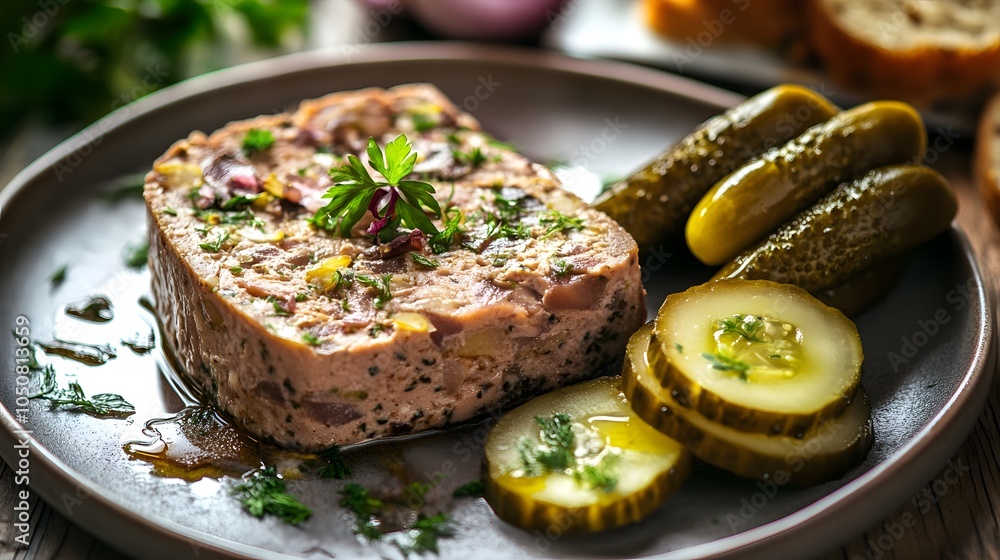 Pork liver pate with pickles Pork liver pate with pickles