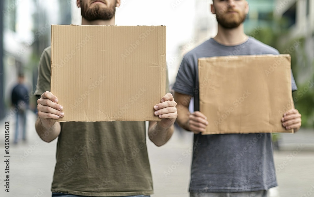 Individuals holding protest signs advocating for human rights sovereignty, city street setting with dynamic energy, bold and passionate composition Individuals holding protest signs advocating for human rights sovereignty, city street setting with dynamic energy, bold and passionate composition