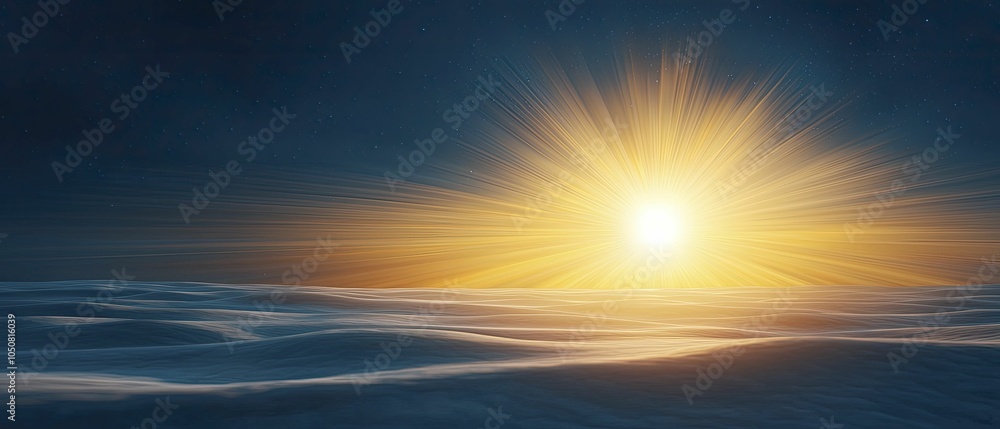 Fototapeta premium Radiant sun, illuminating paths, symbolizing wisdom and direction, dreamy backdrop, vibrant 3D animation.