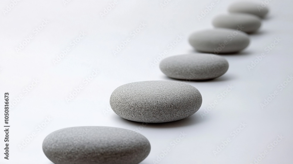 A meaningful visual of equal opportunity, showing a series of stepping stones of different sizes leading to a single goal A meaningful visual of equal opportunity, showing a series of stepping stones of different sizes leading to a single goal