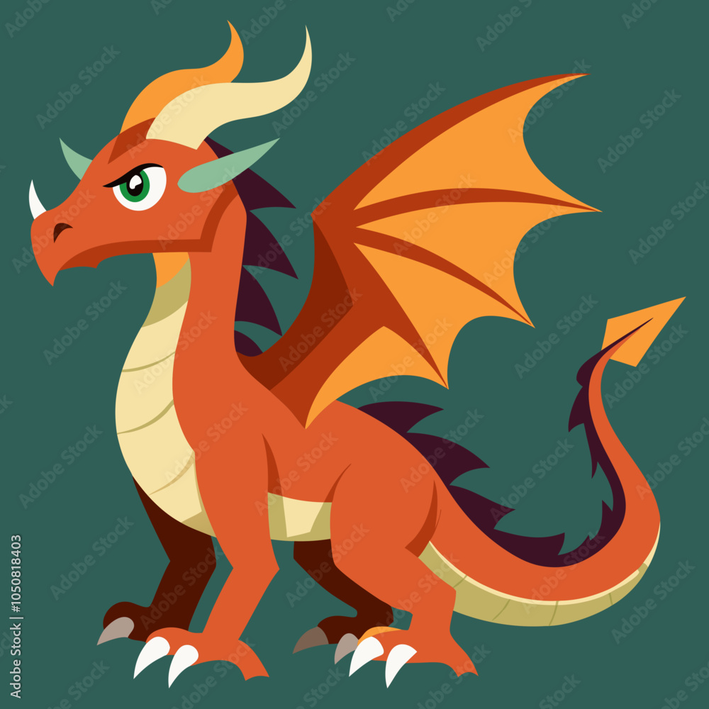 red dragon on a white background red dragon on a white background