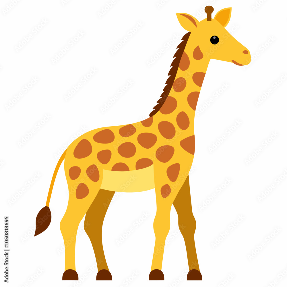 Fototapeta premium giraffe cartoon isolated on white