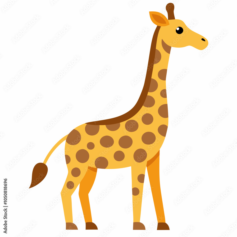 Naklejka premium giraffe cartoon illustration