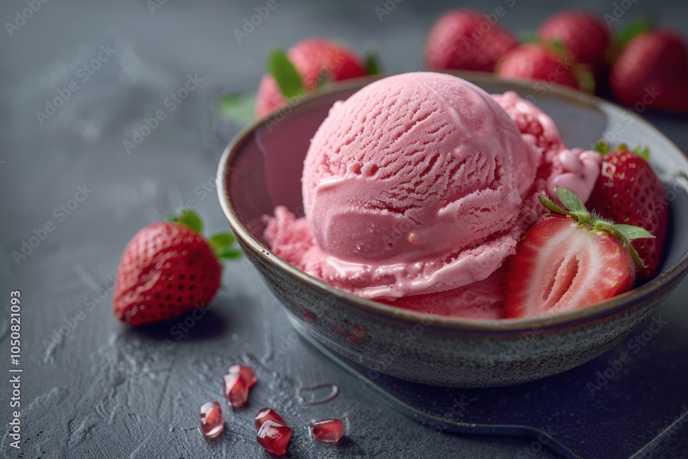 Strawberry Ice Cream with Fresh Strawberries: A Delicious Summer Treat Strawberry Ice Cream with Fresh Strawberries: A Delicious Summer Treat