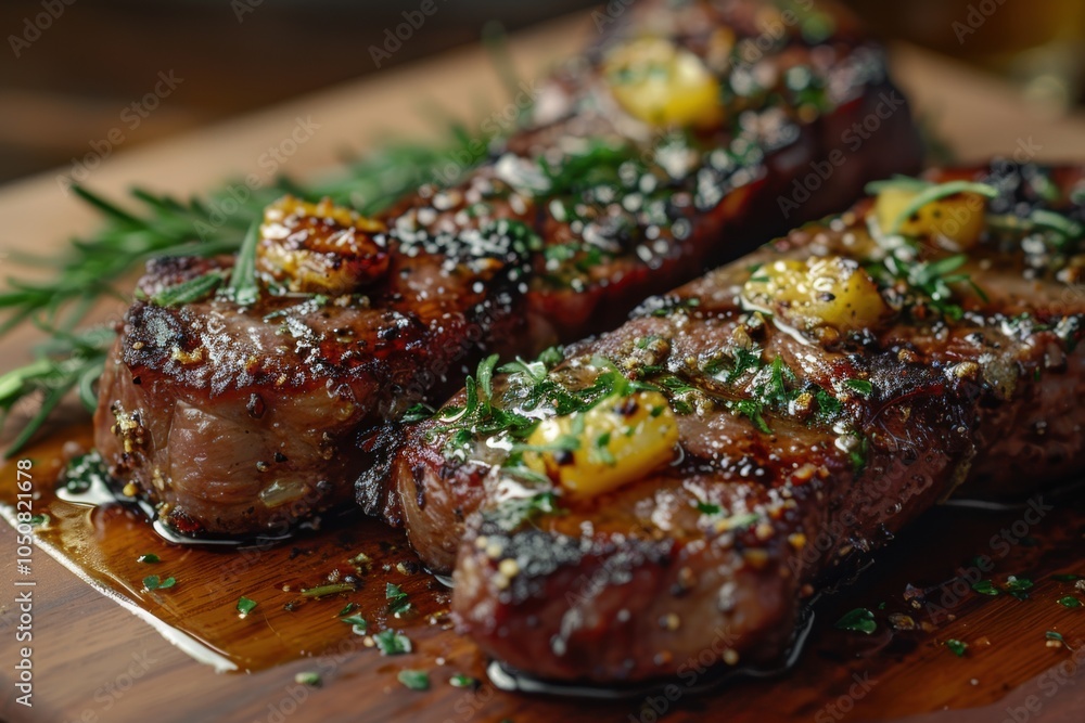 Juicy Grilled Steak with Garlic Butter and Rosemary Juicy Grilled Steak with Garlic Butter and Rosemary
