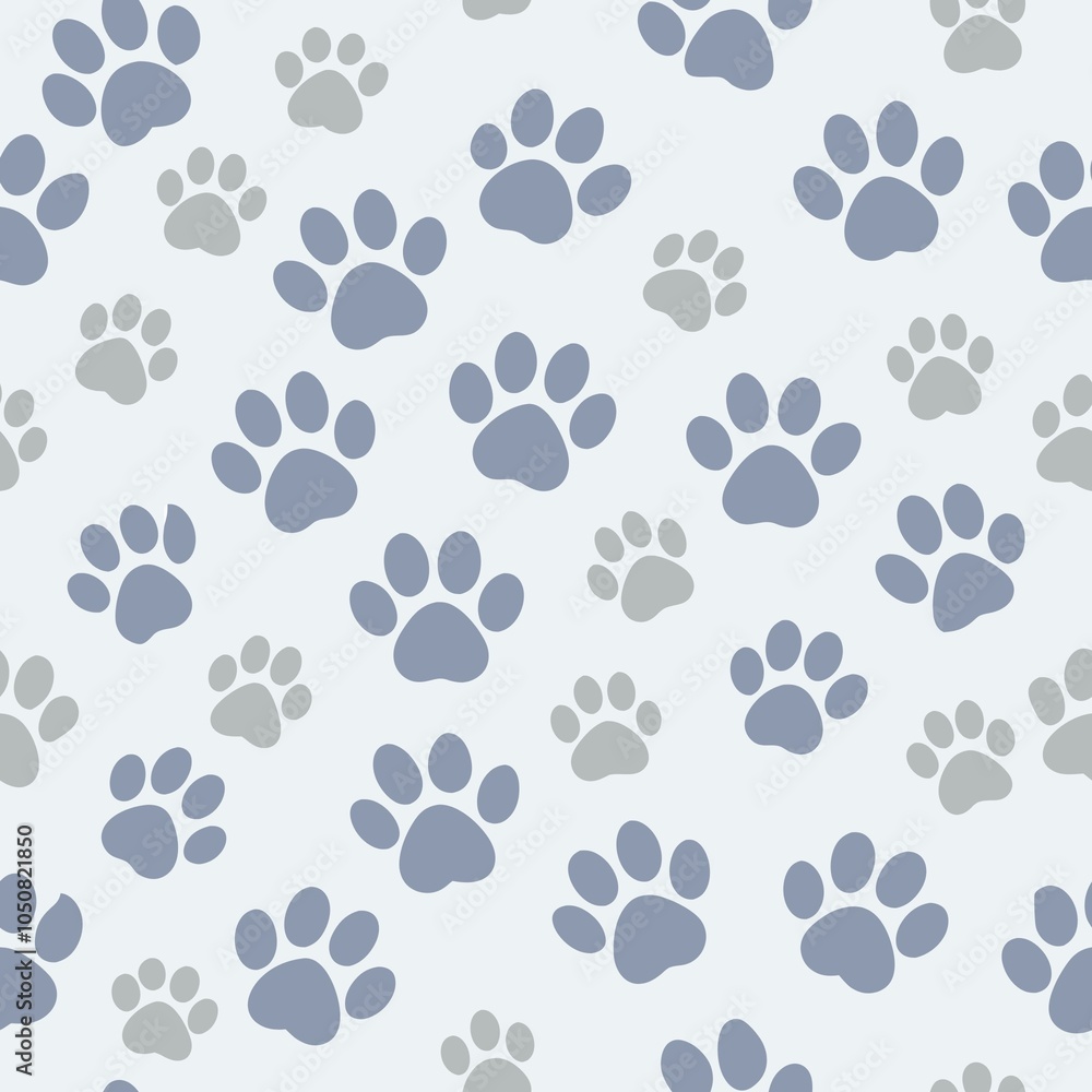 Fototapeta premium pattern, seamless, animal, vector, print, wallpaper, paw, dog, illustration, texture, leopard, design, cat, skin, decoration, art, black, fabric, footprint, silhouette, textile, symbol, fur, foot, nat
