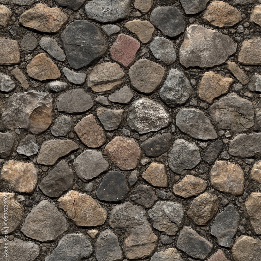 Seamless gravel path texture, small stones, evenly spread, tileable for garden walkways Seamless gravel path texture, small stones, evenly spread, tileable for garden walkways