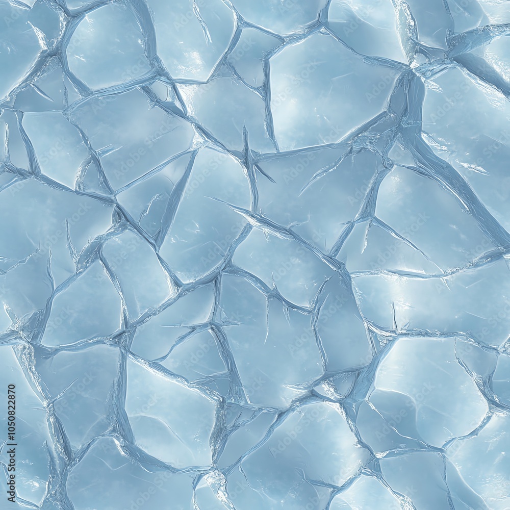 Obraz premium Seamless ice texture, flat with subtle cracks, tileable for frozen surfaces