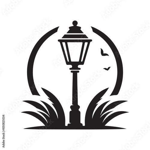 Stylish Lamp Silhouette Vector Illustrations for Modern Design Projects