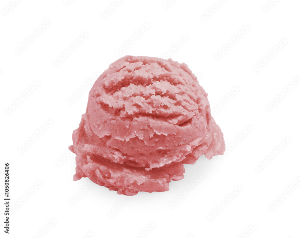 Obraz premium Scoop of yummy ice cream isolated on white