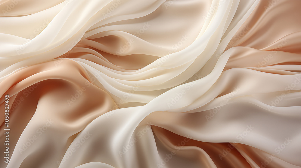 Elegant Flowing Fabric in Earthy Tones for Design and Wallpaper Elegant Flowing Fabric in Earthy Tones for Design and Wallpaper