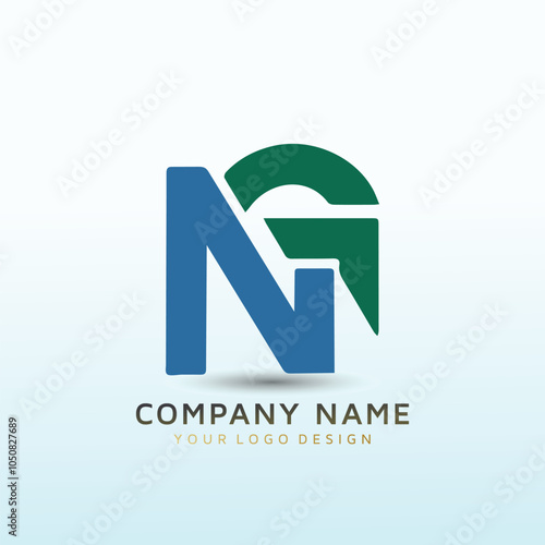 letter NG vector logo design