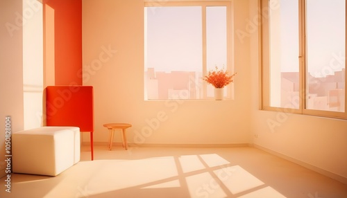 Photo interior modern design room 3d illustration

