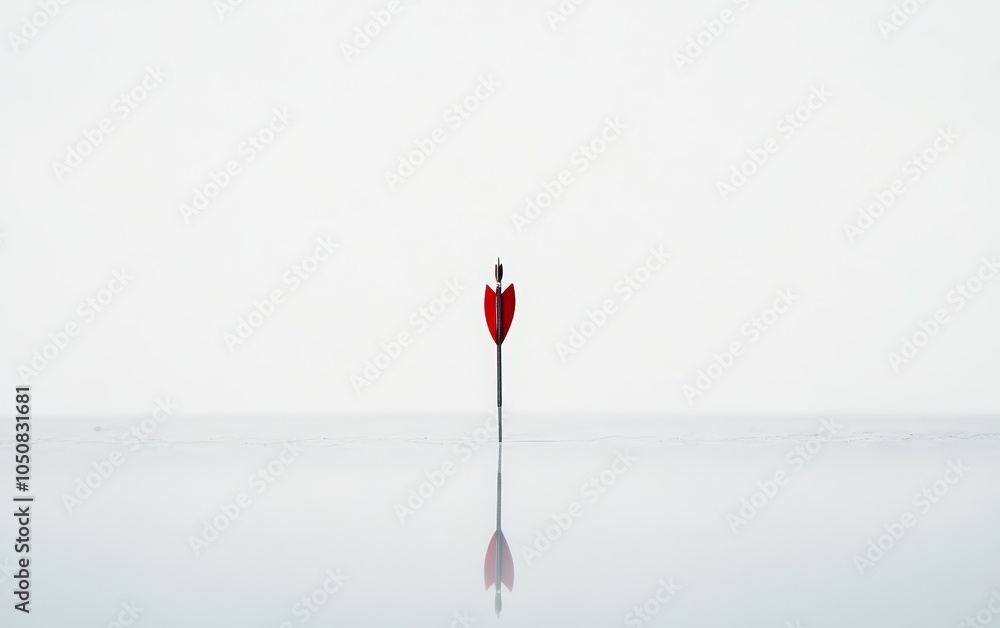 Target with red arrow durts on a clean white background Target with red arrow durts on a clean white background