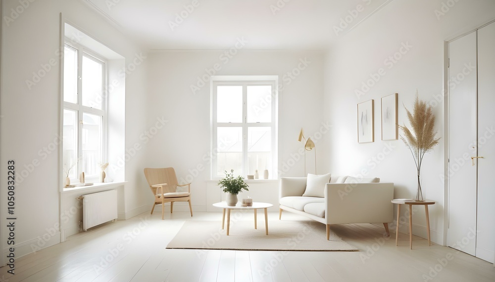 Fototapeta premium Photo interior modern design room 3d illustration 