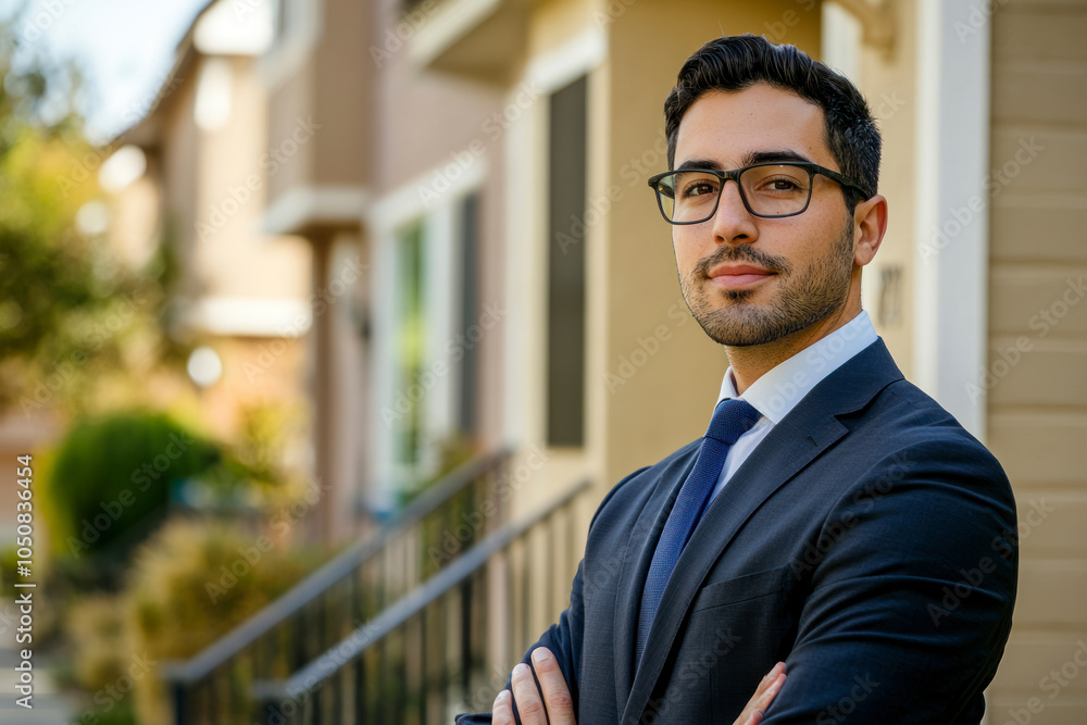 Fototapeta premium Agent Ready To Sell Home. Portrait.