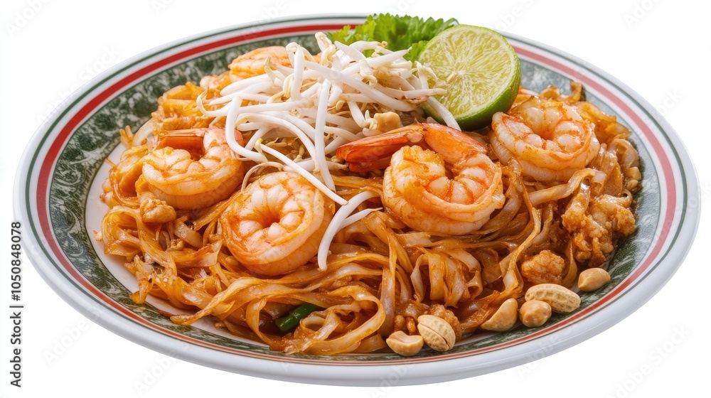 Delicious Shrimp Pad Thai with Fresh Ingredients Delicious Shrimp Pad Thai with Fresh Ingredients