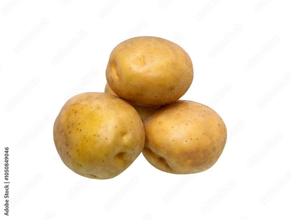 Raw whole potatoes. Raw whole potatoes.