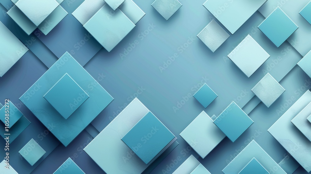 Abstract geometric squares on a gradient blue background, vector Abstract geometric squares on a gradient blue background, vector